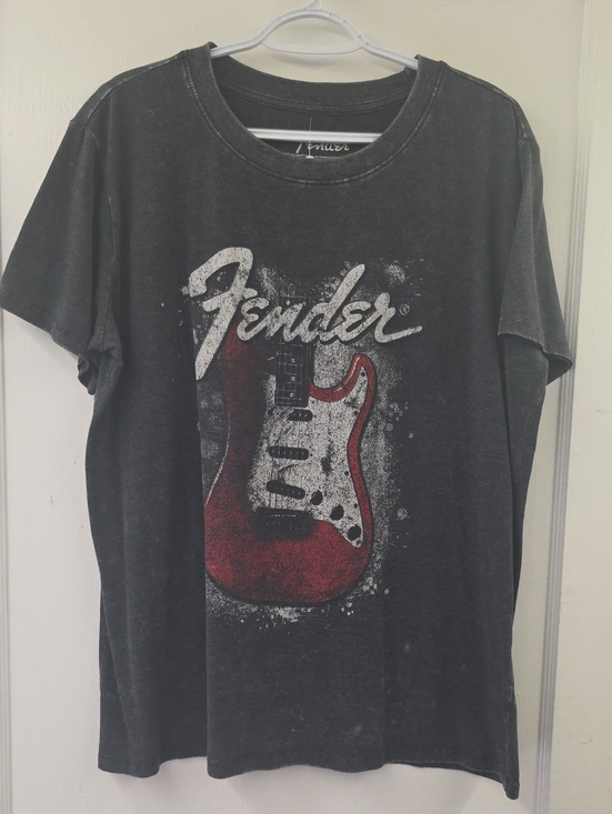 Fender Other - Fender Stratocaster Graphic Band T-Shirt Charcoal Gray Size Large
